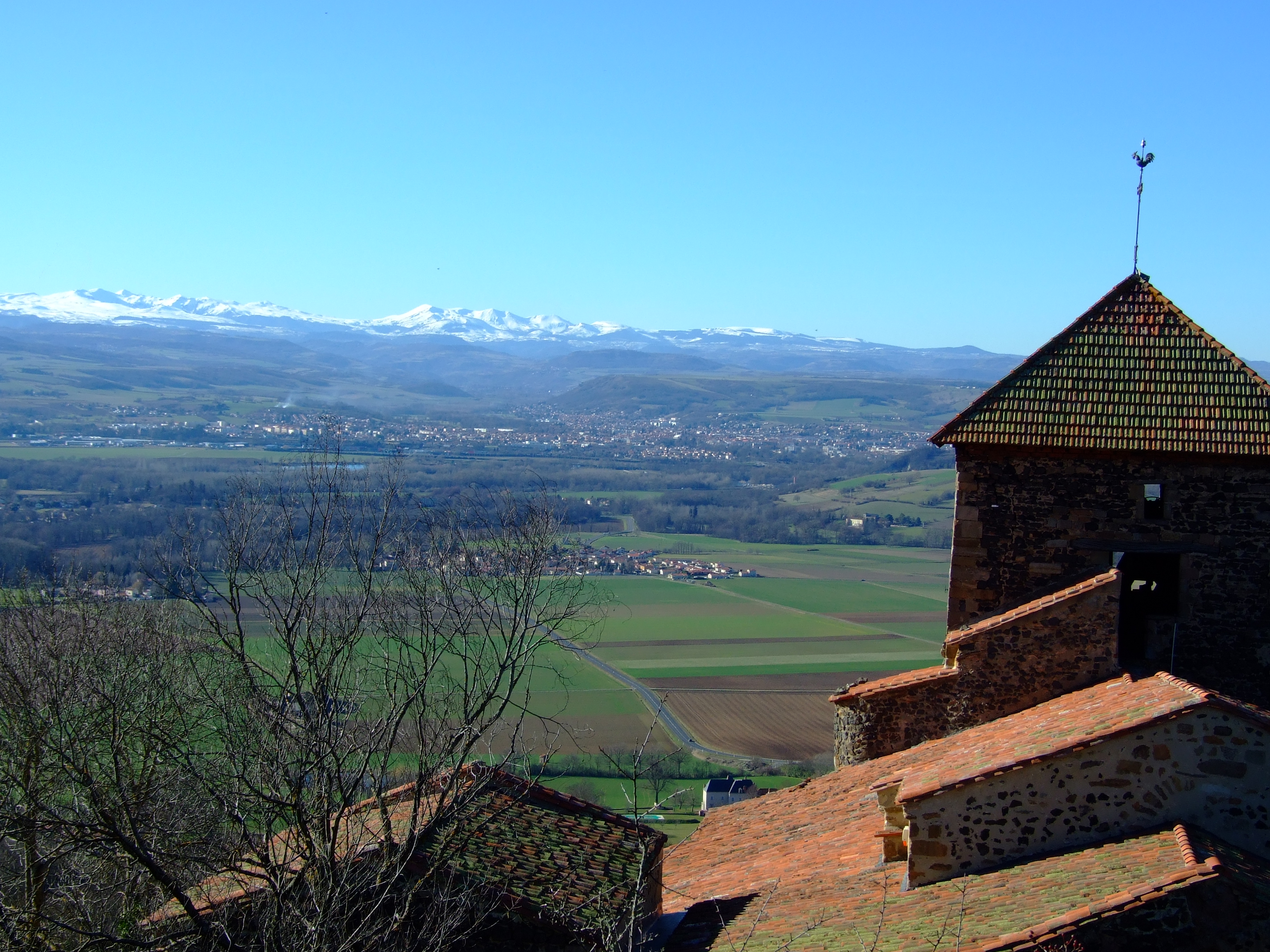 Uitzicht op de Sancy vanuit Usson, Livradois-Forez, Auvergne