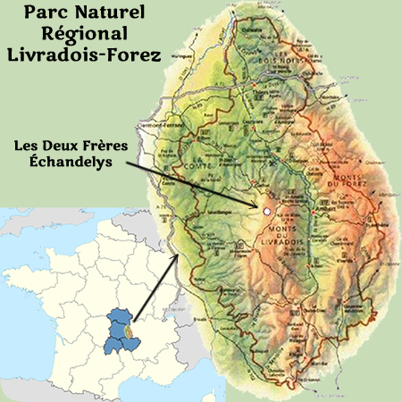 Situation Livradois-Forez en France