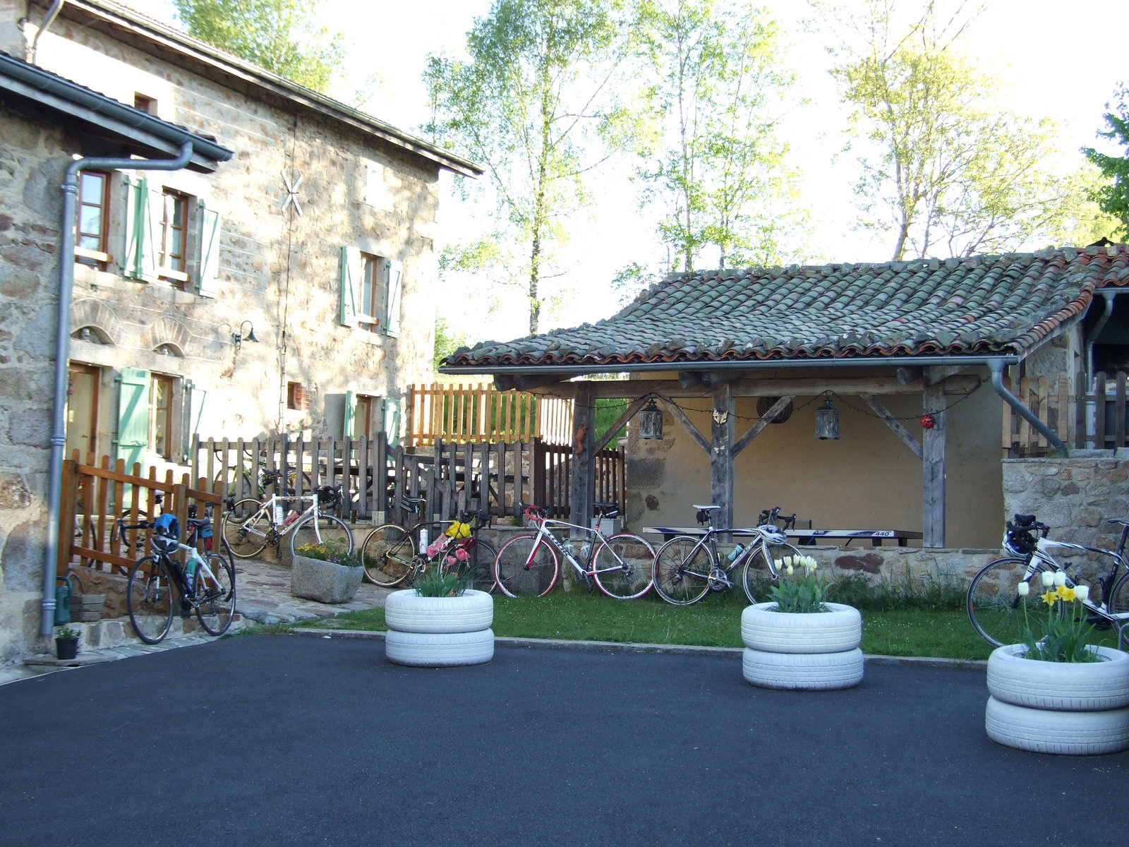 Les cyclistes font une pause à midi