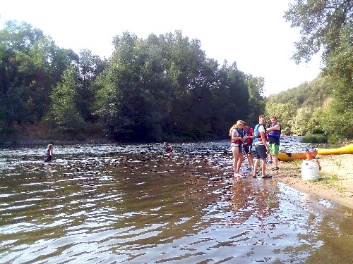 Kanovaren op de Allier bij Ste. Marguerite