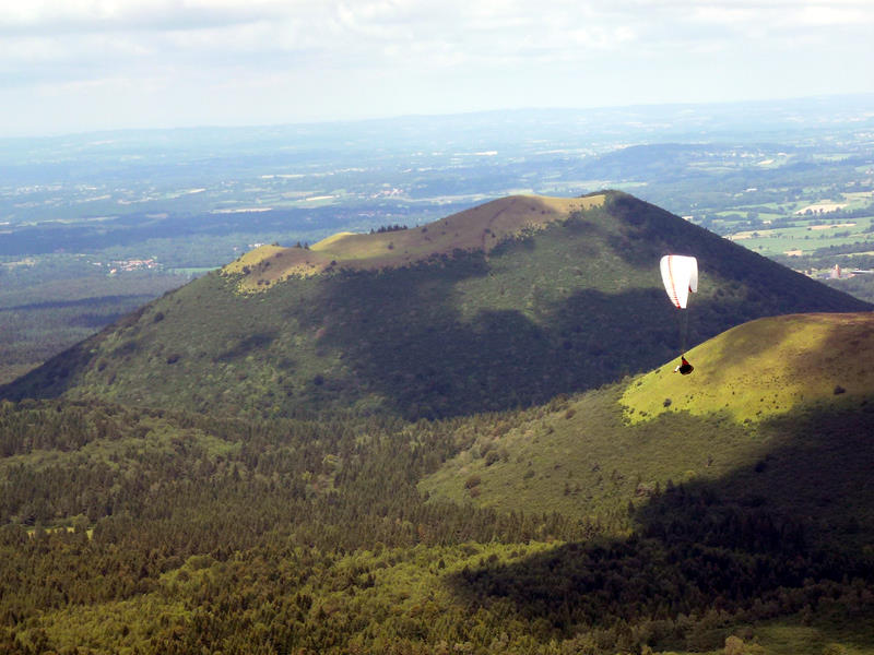 Paragliden vanaf de Puy de Dôme